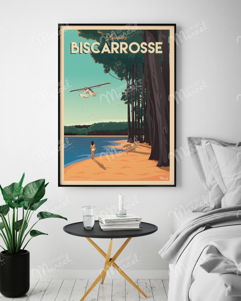 Affiche Marcel Biscarrosse Taille X Cm