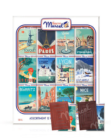 Etui carte de France | 12 mini-tablettes | Sacré Marcel