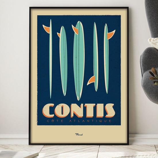 Affiche CONTIS "Surfboards"