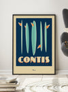Affiche CONTIS "Surfboards"