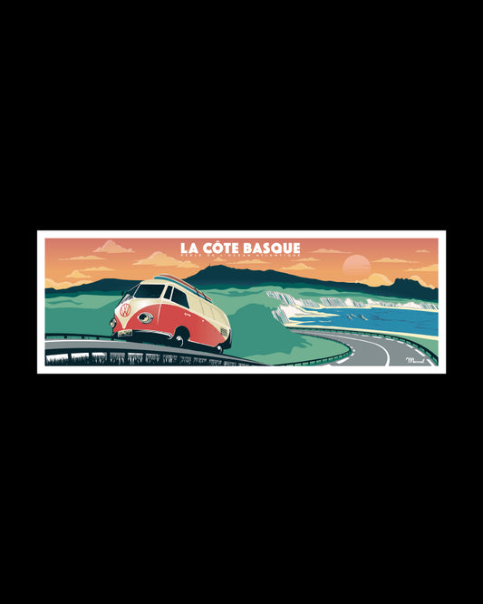 Affiche CÔTE BASQUE "La Corniche"