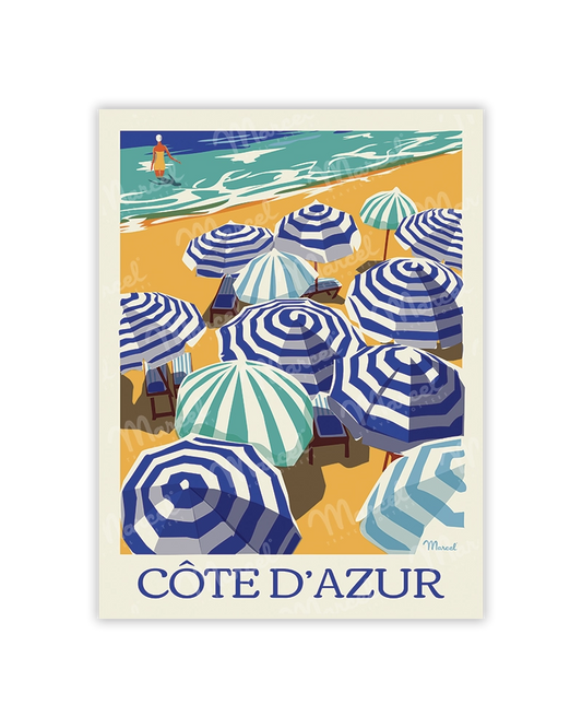 Carte Postale CÔTE D’AZUR "Les Parasols"
