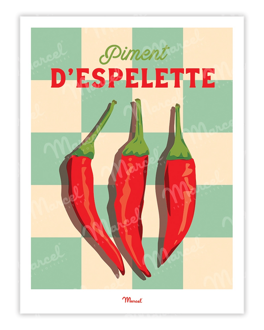 Affiche Travel Color "Piment d'Espelette"