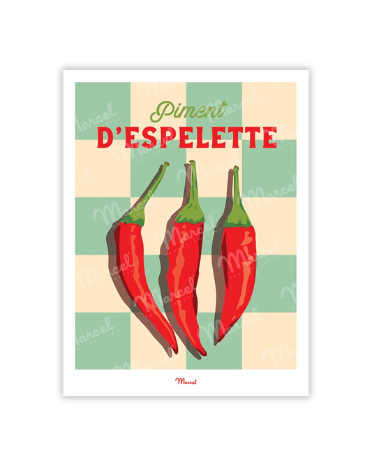 Travel Color Postcard "Espelette Pepper"