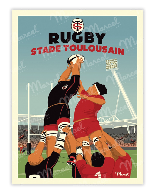 Affiche Officielle Marcel x Stade Toulousain "La Touche"