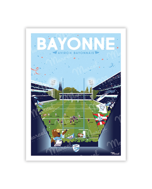 Carte Postale Marcel x Aviron Bayonnais