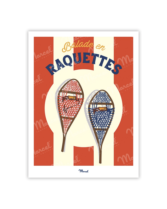Carte Postale Travel Color "Raquette de montagne"