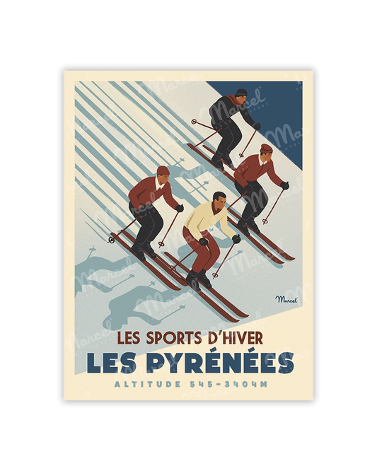 Carte Postale PYRÉNÉES "Ski Altitude"