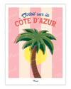 Affiche Travel Color CÔTE D'AZUR "Palmier"