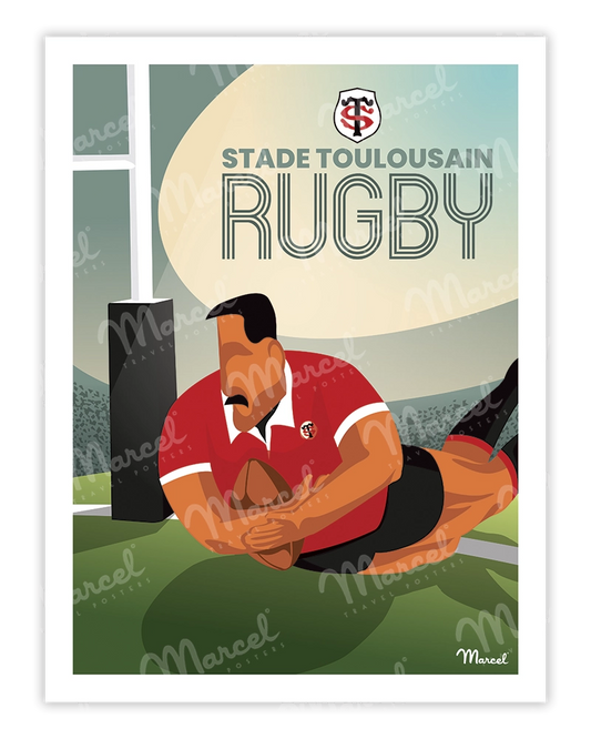 Affiche Officielle Marcel x Stade Toulousain "L'essai"