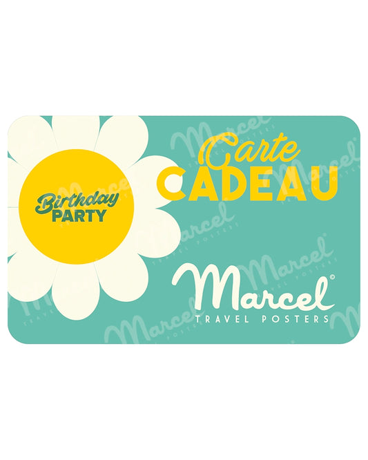 Carte Cadeau Marcel Travelposters Edition Joyeux Anniversaire "Fleur"