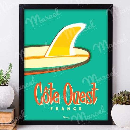 Affiche CÔTE OUEST "Surf"