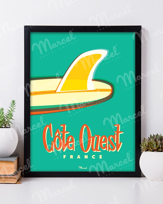Affiche CÔTE OUEST "Surf"