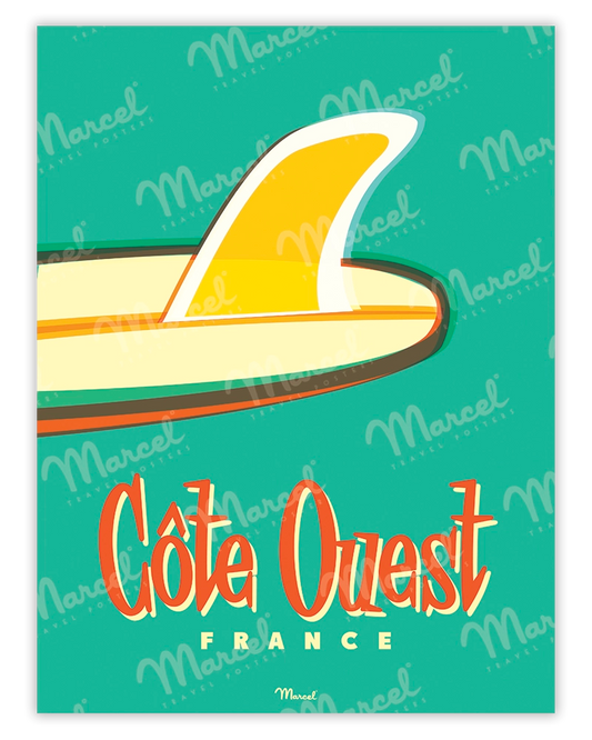 Affiche CÔTE OUEST "Surf"