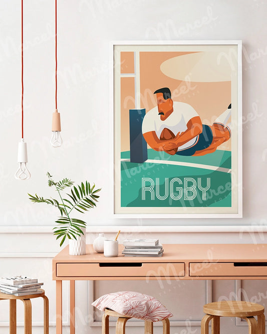 Affiche "Le Rugby"