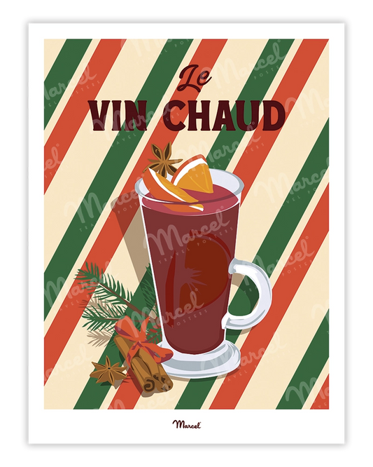 Affiche Travel Color "Le Vin chaud de Noël"