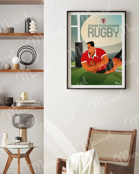 Affiche Officielle Marcel x Stade Toulousain "L'essai"