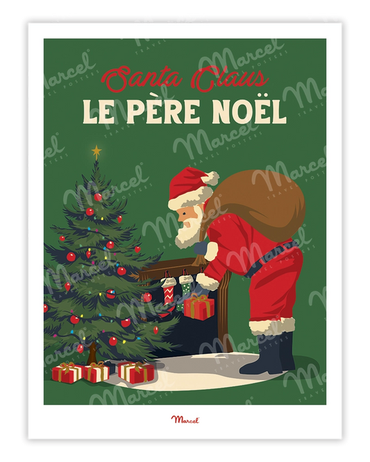 Affiche Travel Color "Père Noël"