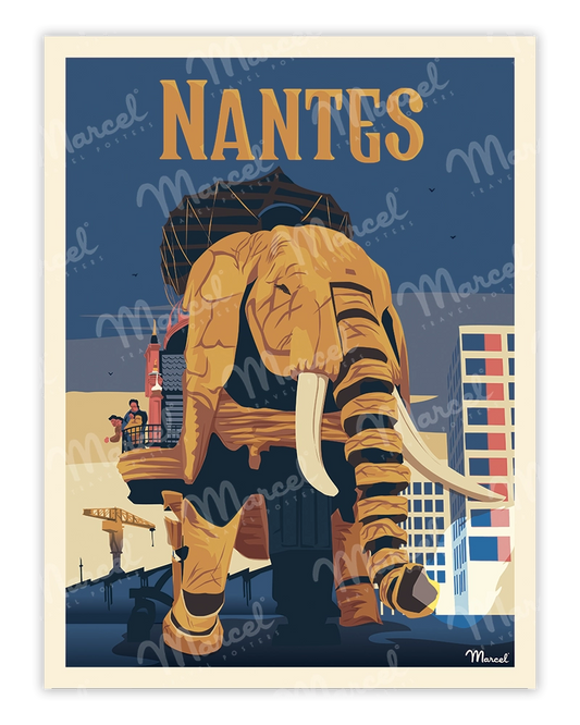 Affiche NANTES "L'éléphant"