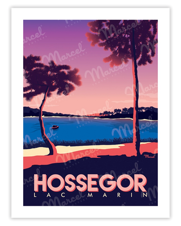 Affiche HOSSEGOR "Lac Marin"