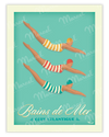 Affiche CÔTE ATLANTIQUE "Bains de Mer"