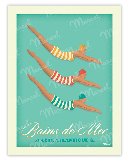 ATLANTIC COAST "Sea Baths" poster