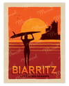 Affiche BIARRITZ "La Côte des Basques"