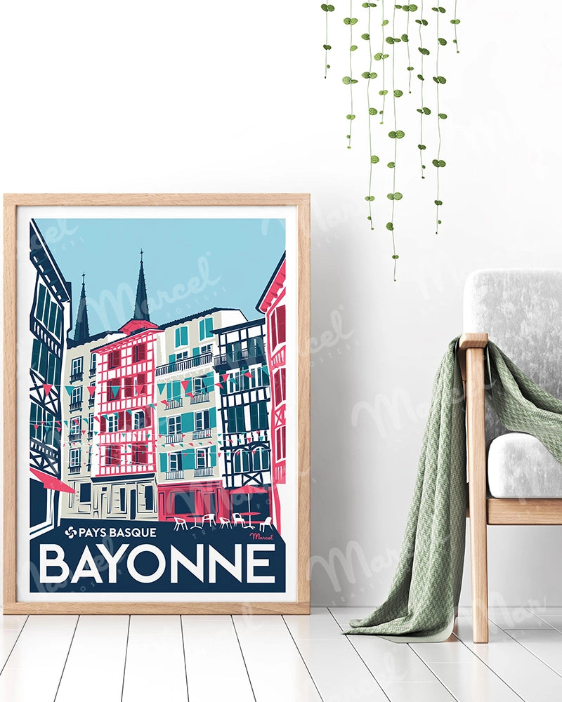 Affiche BAYONNE "Rue Argenterie"