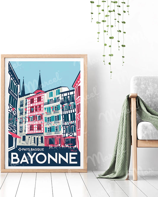 Affiche BAYONNE "Rue Argenterie"