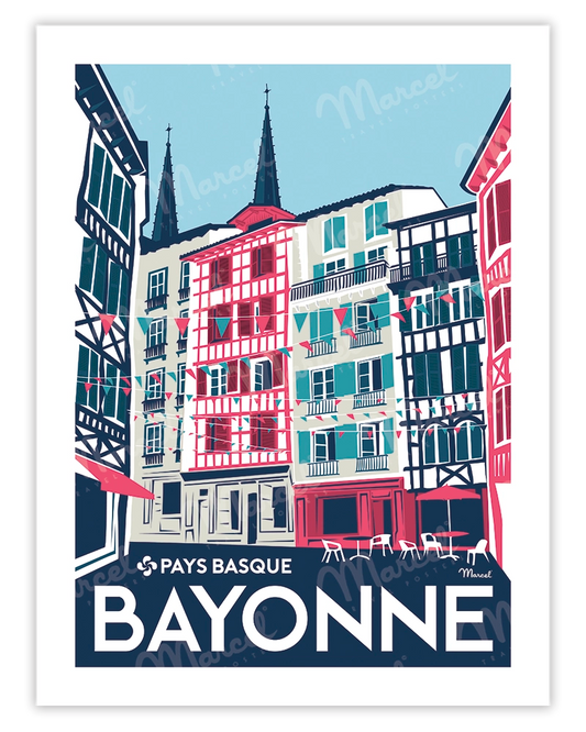 Affiche BAYONNE "Rue Argenterie"