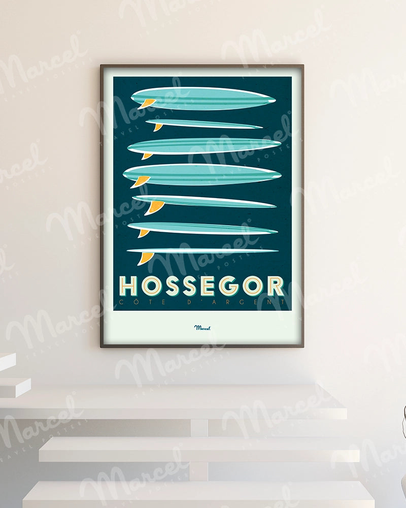 Affiche HOSSEGOR "Surfboards"