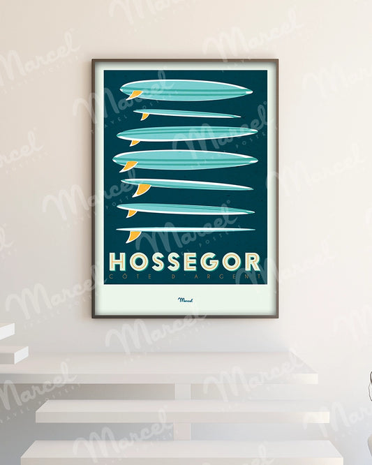 Affiche HOSSEGOR "Surfboards"