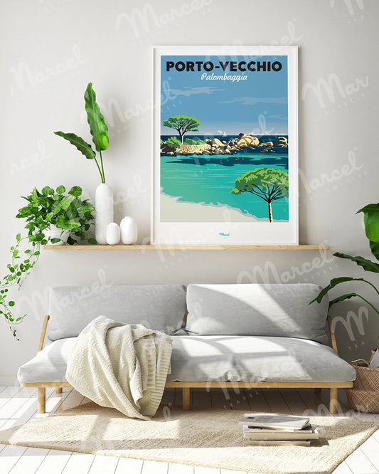 Affiche PORTO-VECCHIO "Palombaggia"