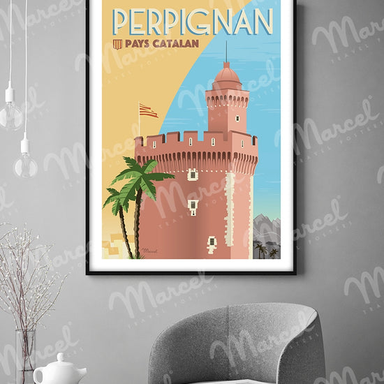 Affiche PERPIGNAN "Le Castillet"
