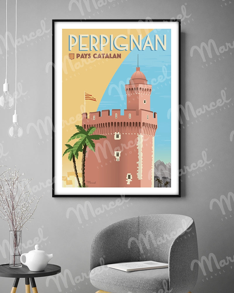 Affiche PERPIGNAN "Le Castillet"