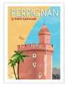 Affiche PERPIGNAN "Le Castillet"