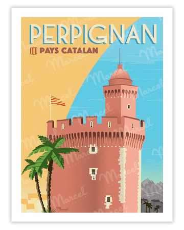 Affiche PERPIGNAN "Le Castillet"