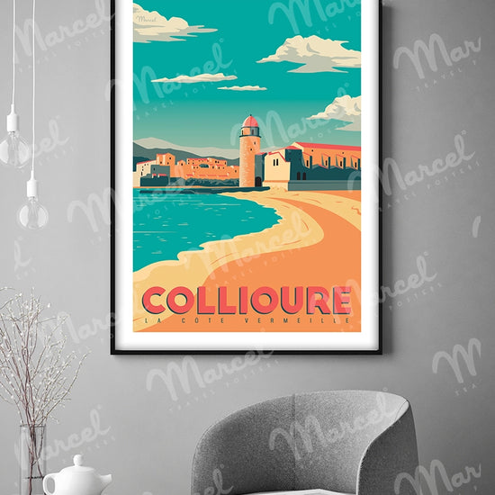 Affiche COLLIOURE "La Côte Vermeille"
