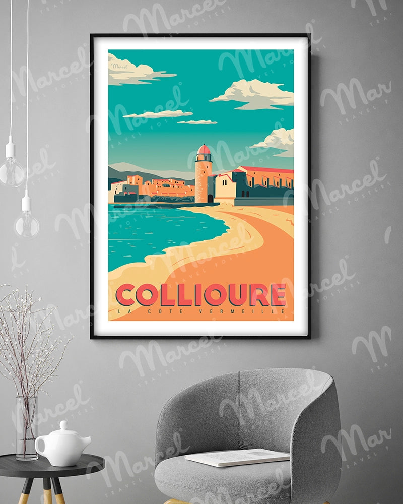 Affiche COLLIOURE "La Côte Vermeille"