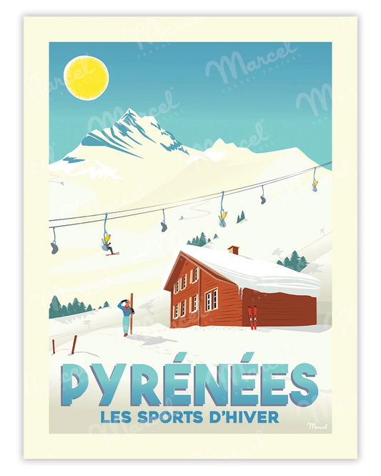 PYRENEES "Winter Sports" poster