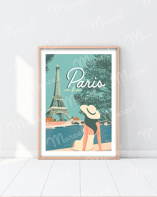 Affiche PARIS "Mon Amour"