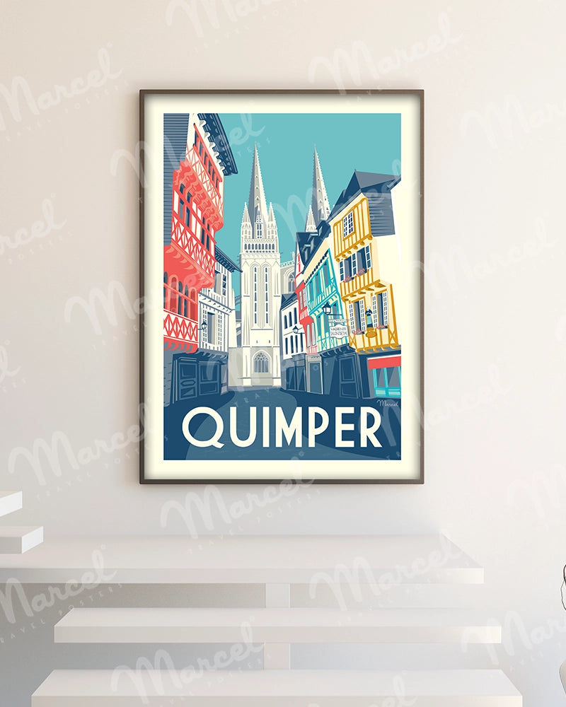 Affiche QUIMPER "Rue Kéréon"