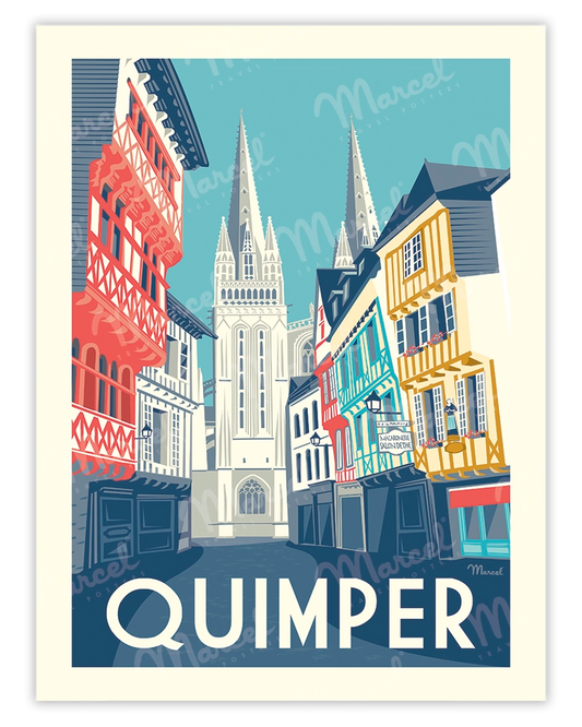 QUIMPER poster "Rue Kéréon"