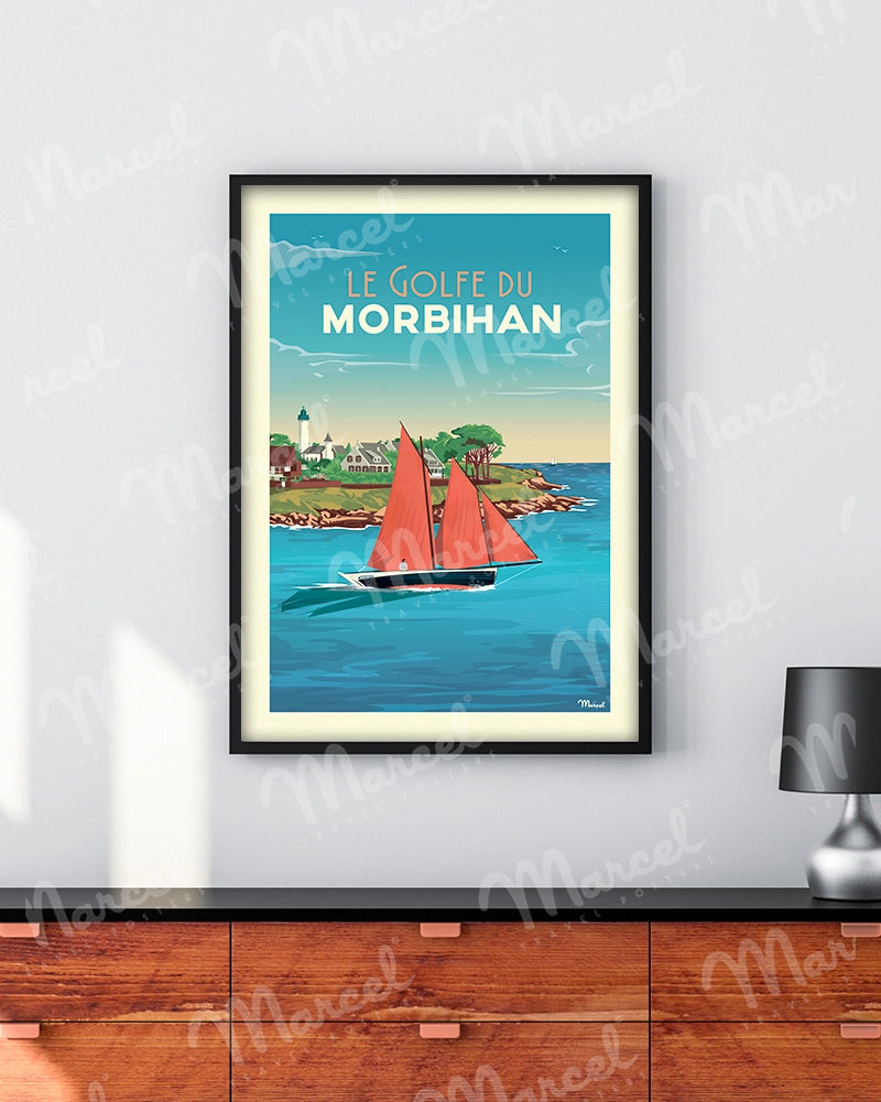 Affiche GOLFE DU MORBIHAN "Port Navalo"