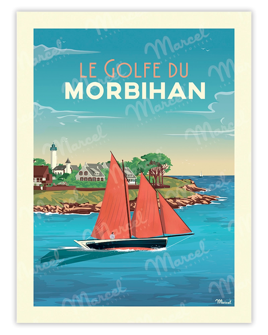 Affiche GOLFE DU MORBIHAN "Port Navalo"