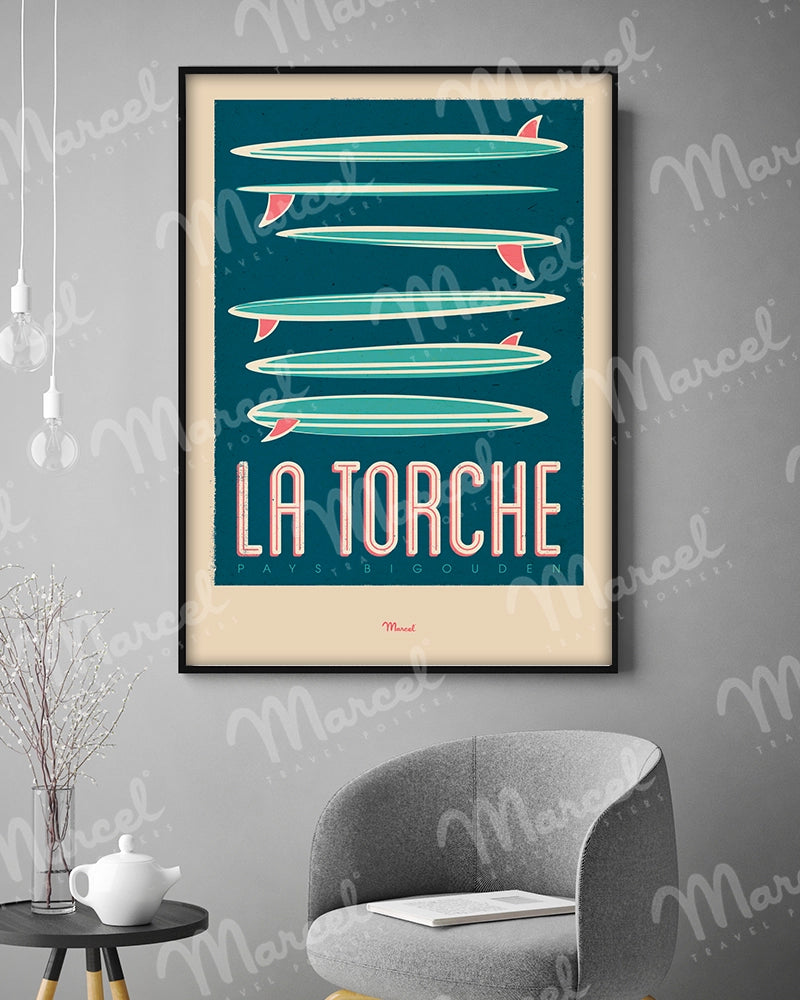 Affiche LA TORCHE "Surfboards"