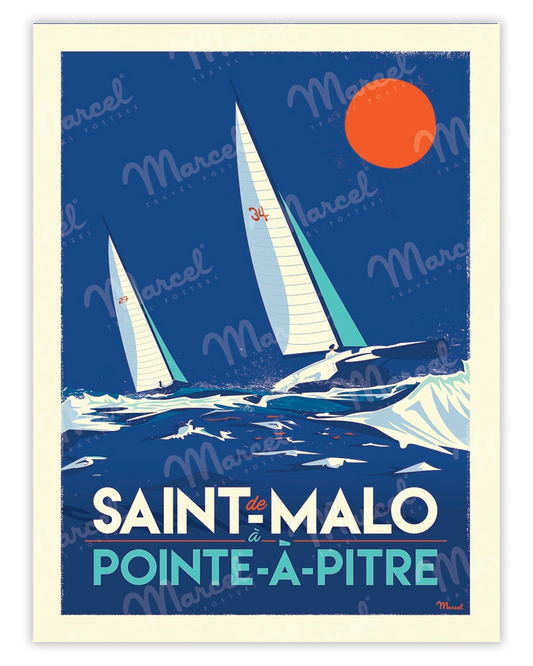 Affiche SAINT-MALO "Pointe-à-Pitre"