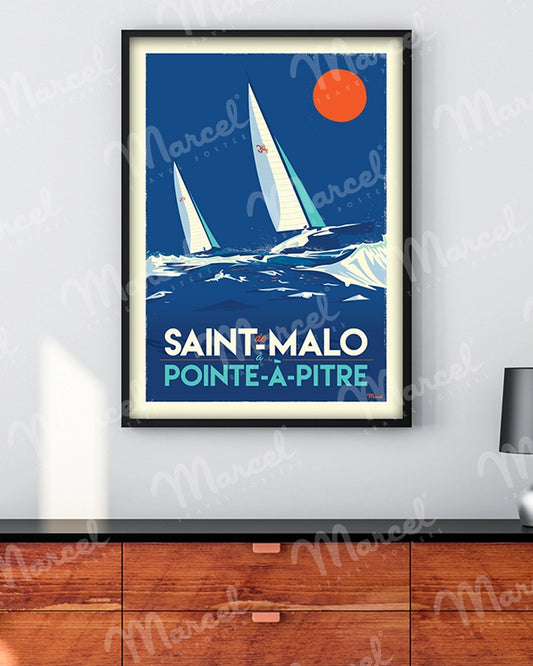 Affiche SAINT-MALO "Pointe-à-Pitre"
