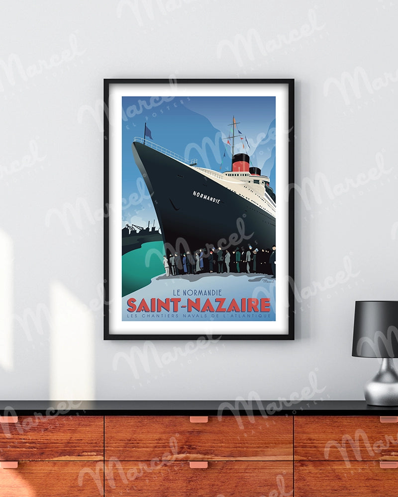 Affiche SAINT-NAZAIRE "Le Normandie"