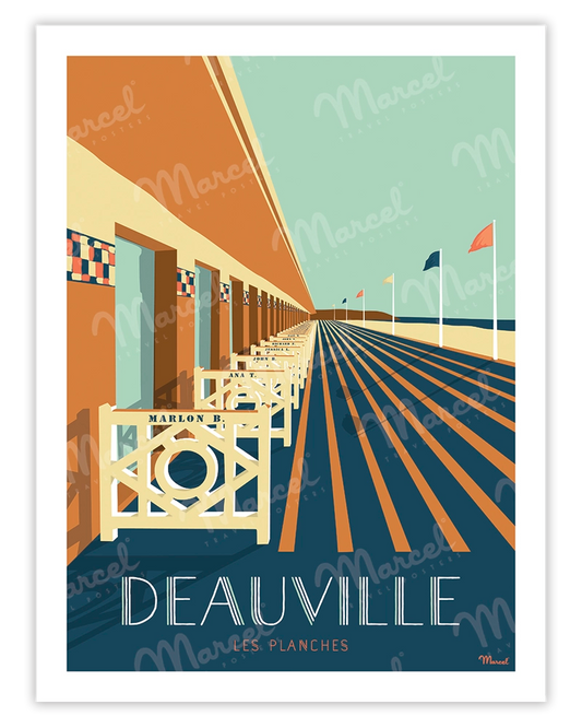 Affiche DEAUVILLE "Les Planches"